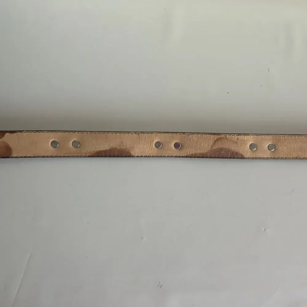 Sentry Western Concho Belt Vintage Leather Burgundy Red Made in USA Womens M 150